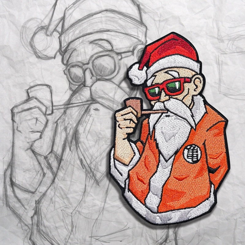 Grumpy Santa Roshi BLEM Version! Embroidery Patch