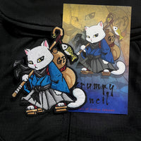 Grumpy Sake Cat Embroidery Patch