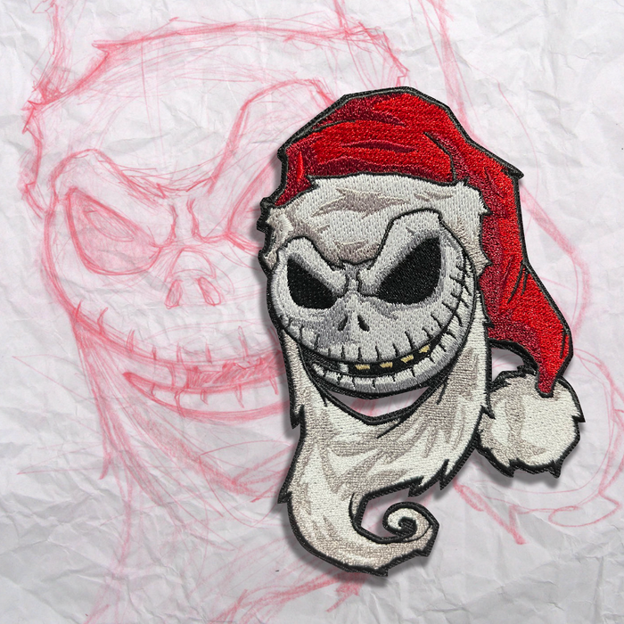 Grumpy Santa Jack Embroidery Patch