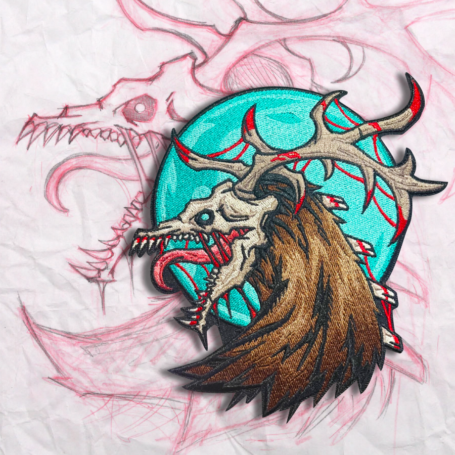 Grumpy Wendigo Embroidery Patch
