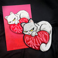 Grumpy Order Cat Valentine Embroidery Patch