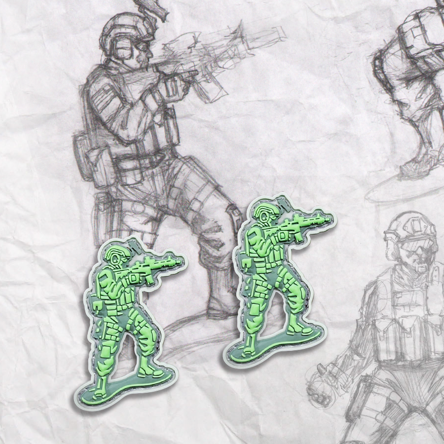 Mini Army Men V1, PVC Patch set