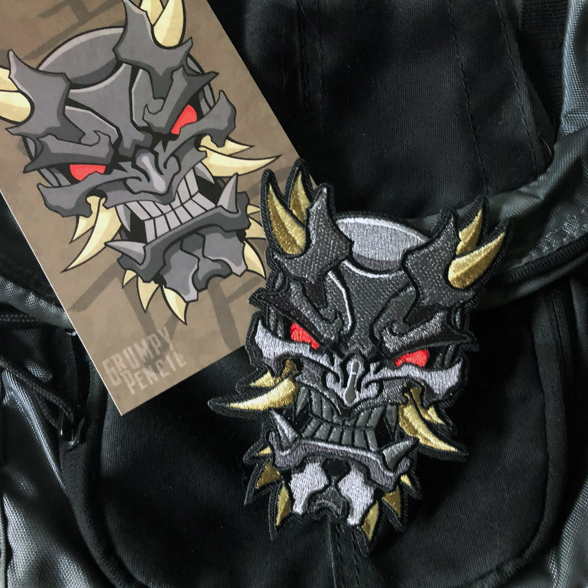 Berserker Oni Mask Embroidery Patch