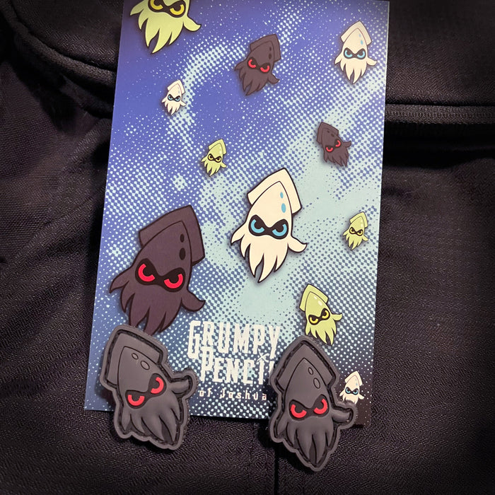 Grumpy Mini Dark Squid, PVC Patch set