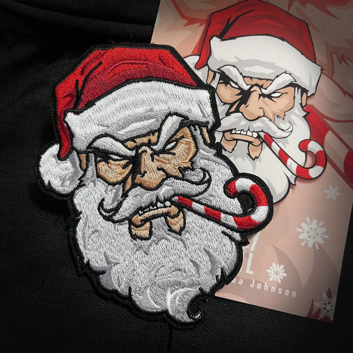 Grumpy Kris Kringle, Embroidery Patch