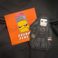 Grumpy Brick fig Crow Pvc Patch