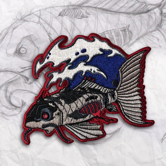 Dark Koi Embroidery Patch