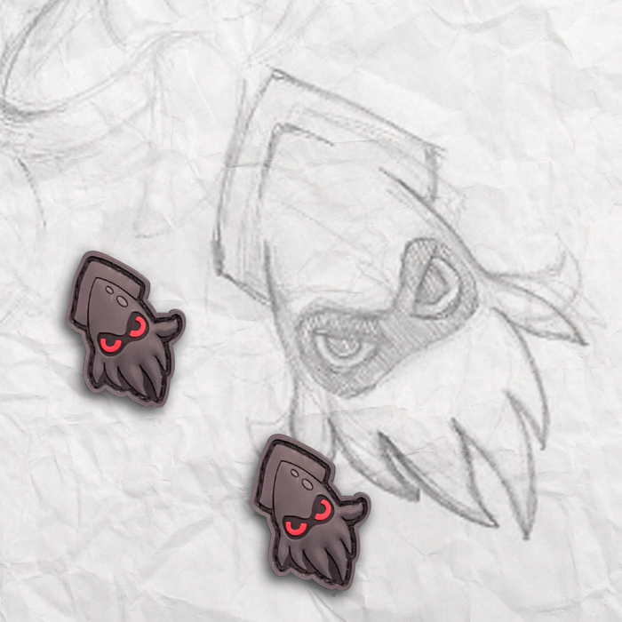 Grumpy Mini Dark Squid, PVC Patch set