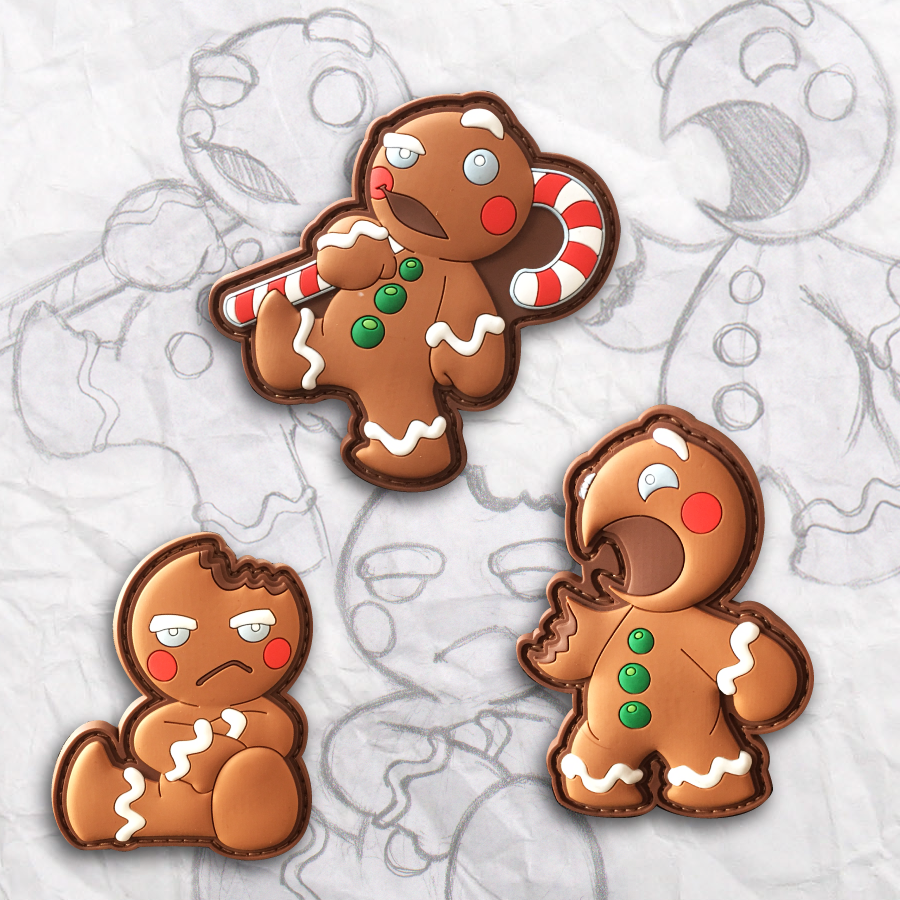 ON SALE! Leftover Gingerbread men Patch set