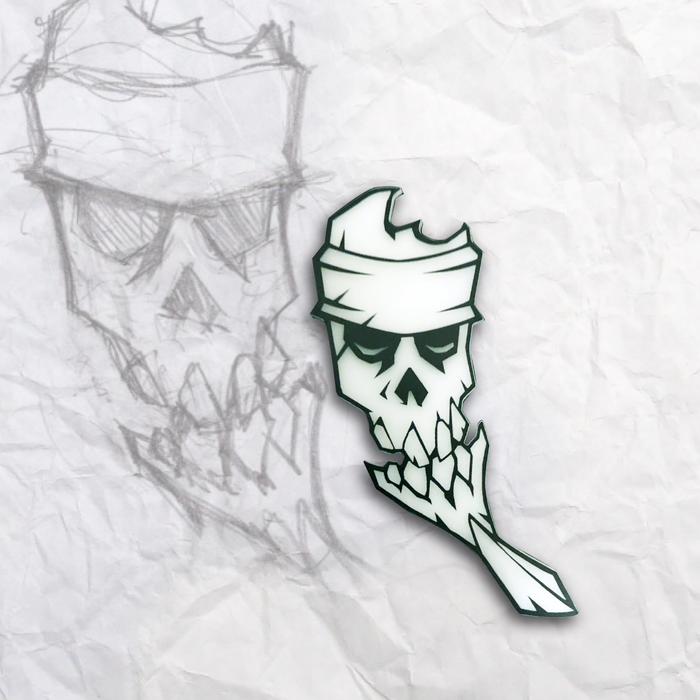 Grumpy Glow Skull Pencil v3 Patch