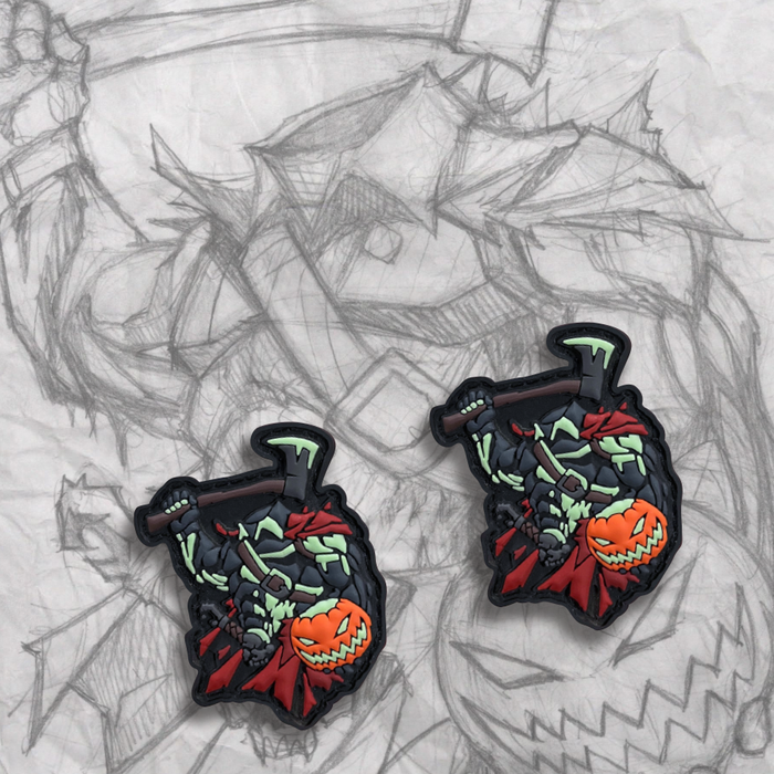 Mini Headless Horseman, PVC Patch set