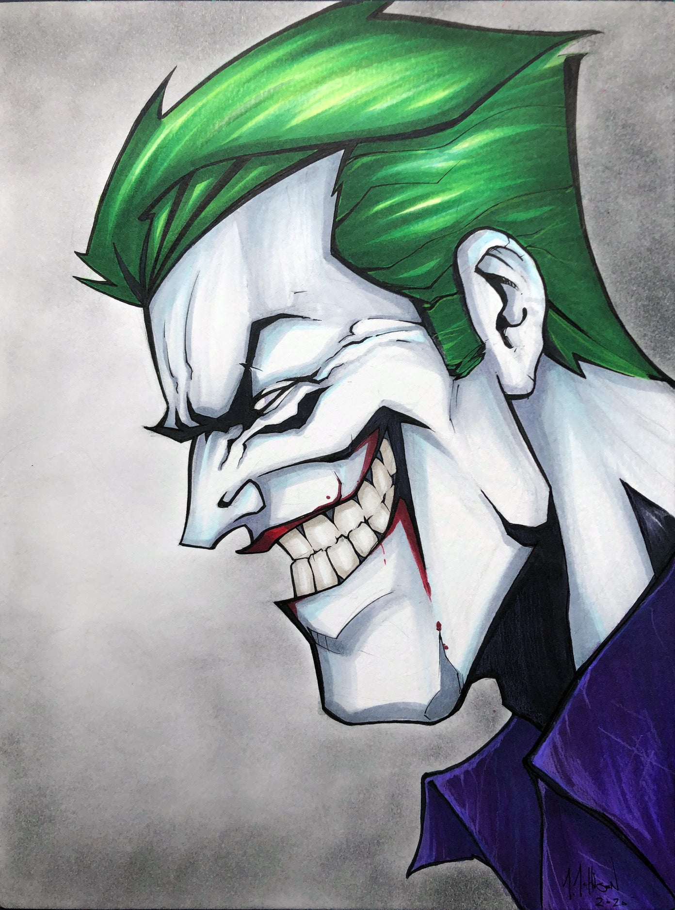 The Joker Original Artwork – Grumpy Pencil