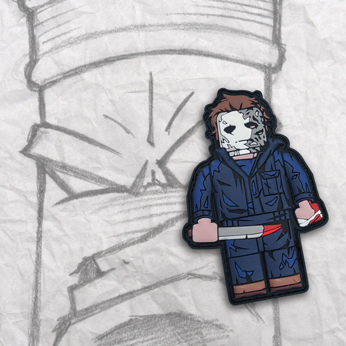 Grumpy Brick fig The Boogey Man Pvc Patch