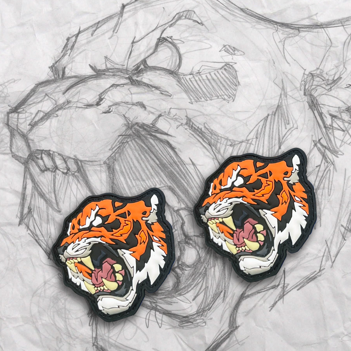 Grumpy Bengal Tigers, Mini PVC Patch set