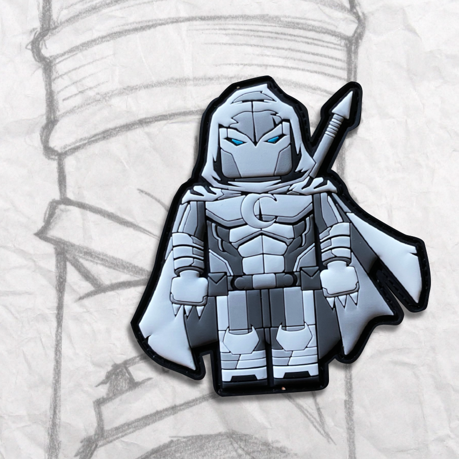 Grumpy Brick fig 'ghost' PVC Patch