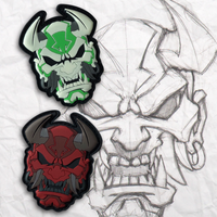 Devil Oni Eyes PVC Patch Set