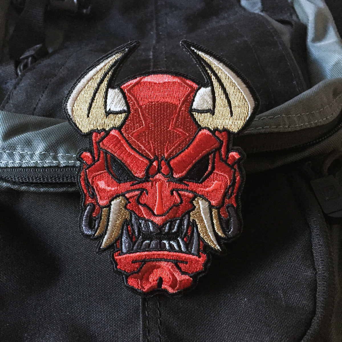 Devil Oni Mask Embroidery Patch