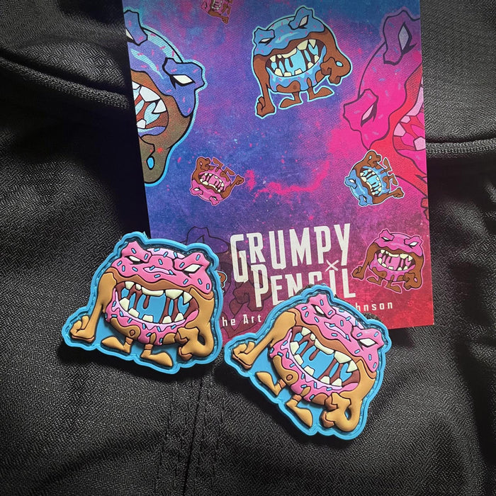 Grumpy Mini Donut, PVC Patch set