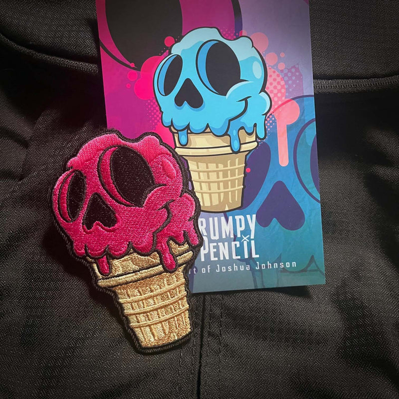 Pink Bubble Gum Cone, Embroidery Patch