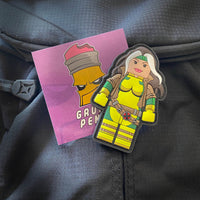 Grumpy Brick fig girl PVC Patch