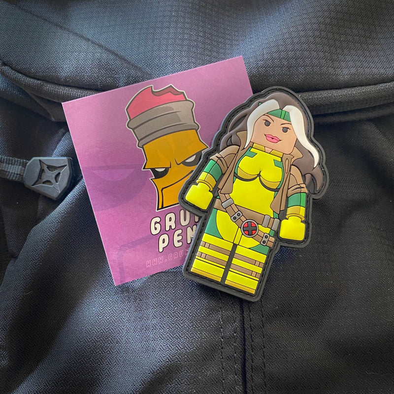 Grumpy Brick fig girl PVC Patch