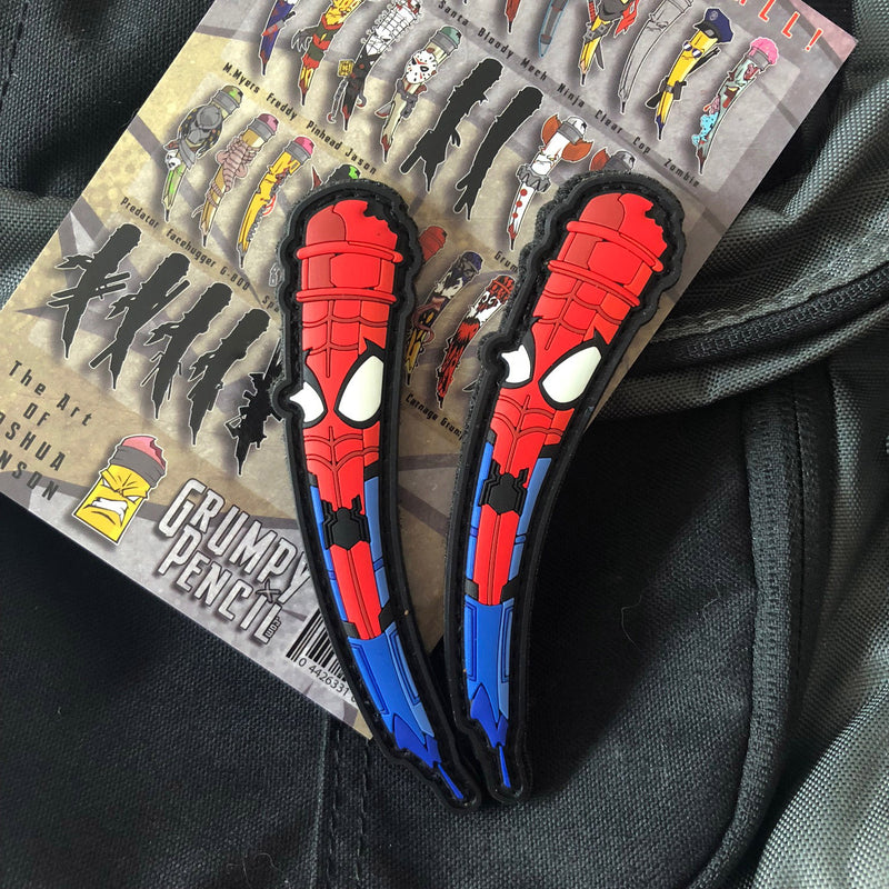 Grumpy Spidey Pencil PVC Patch