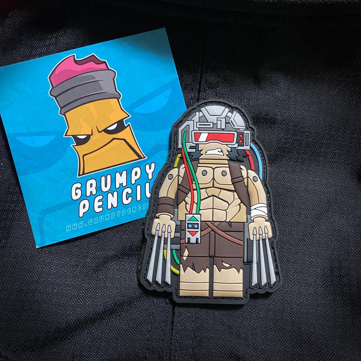 Grumpy Brick fig The Weapon Pvc Patch