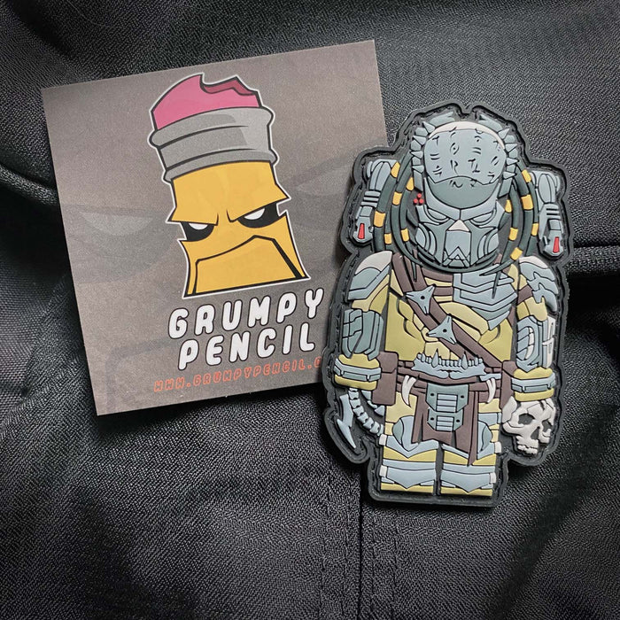 Grumpy Brick fig Wolf Hunter Pvc Patch