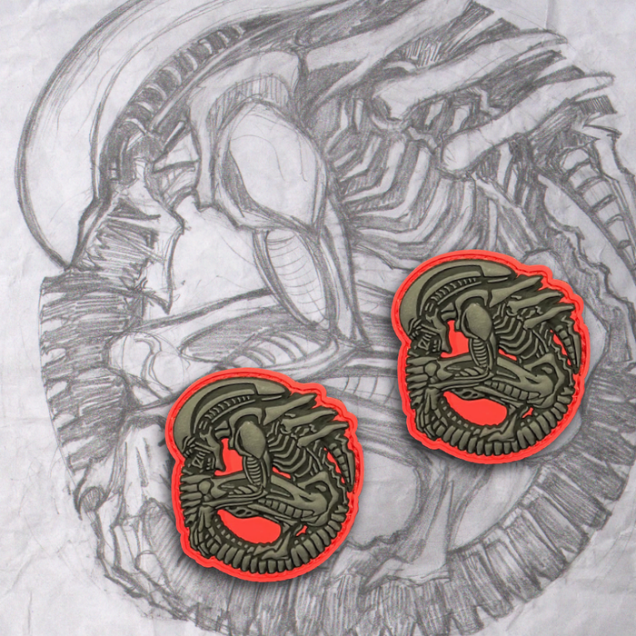 Mini Dark Alien PVC Patch set