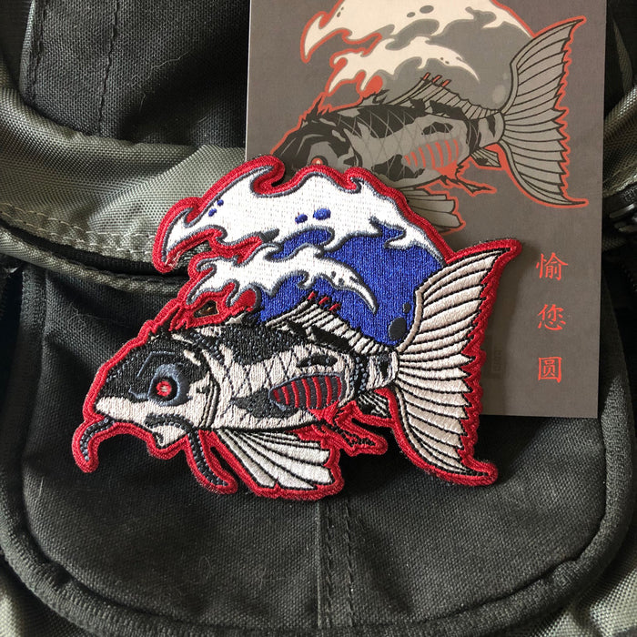 Dark Koi Embroidery Patch