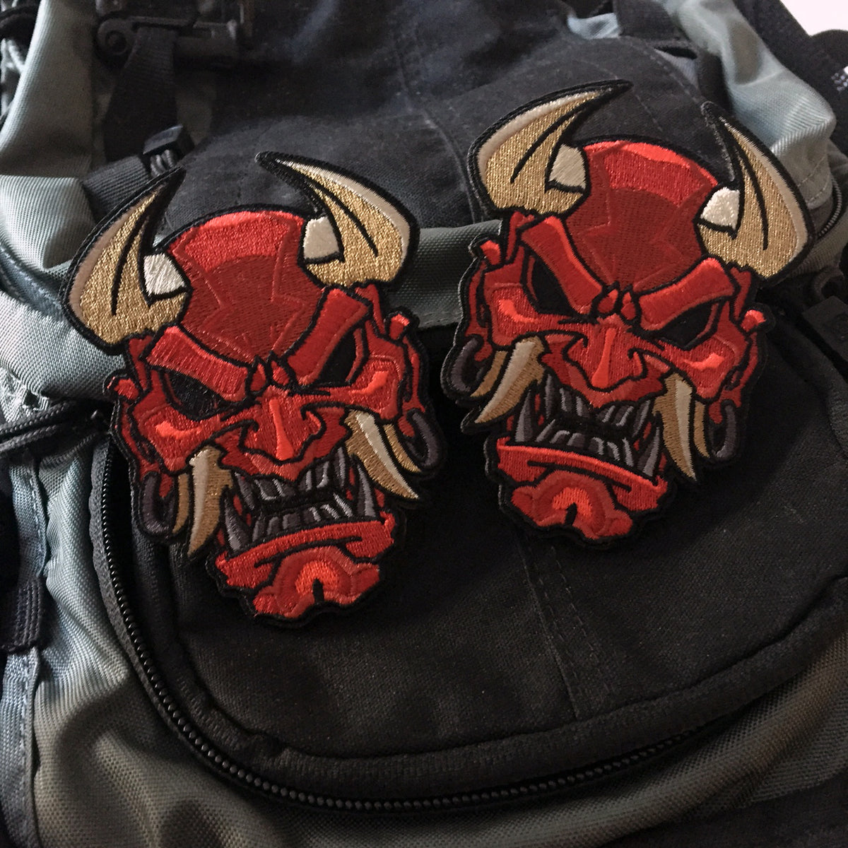 Devil Oni Mask Embroidery Patch