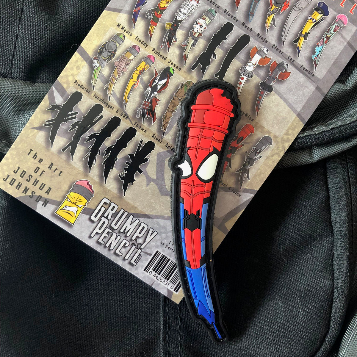 Grumpy Spidey Pencil PVC Patch